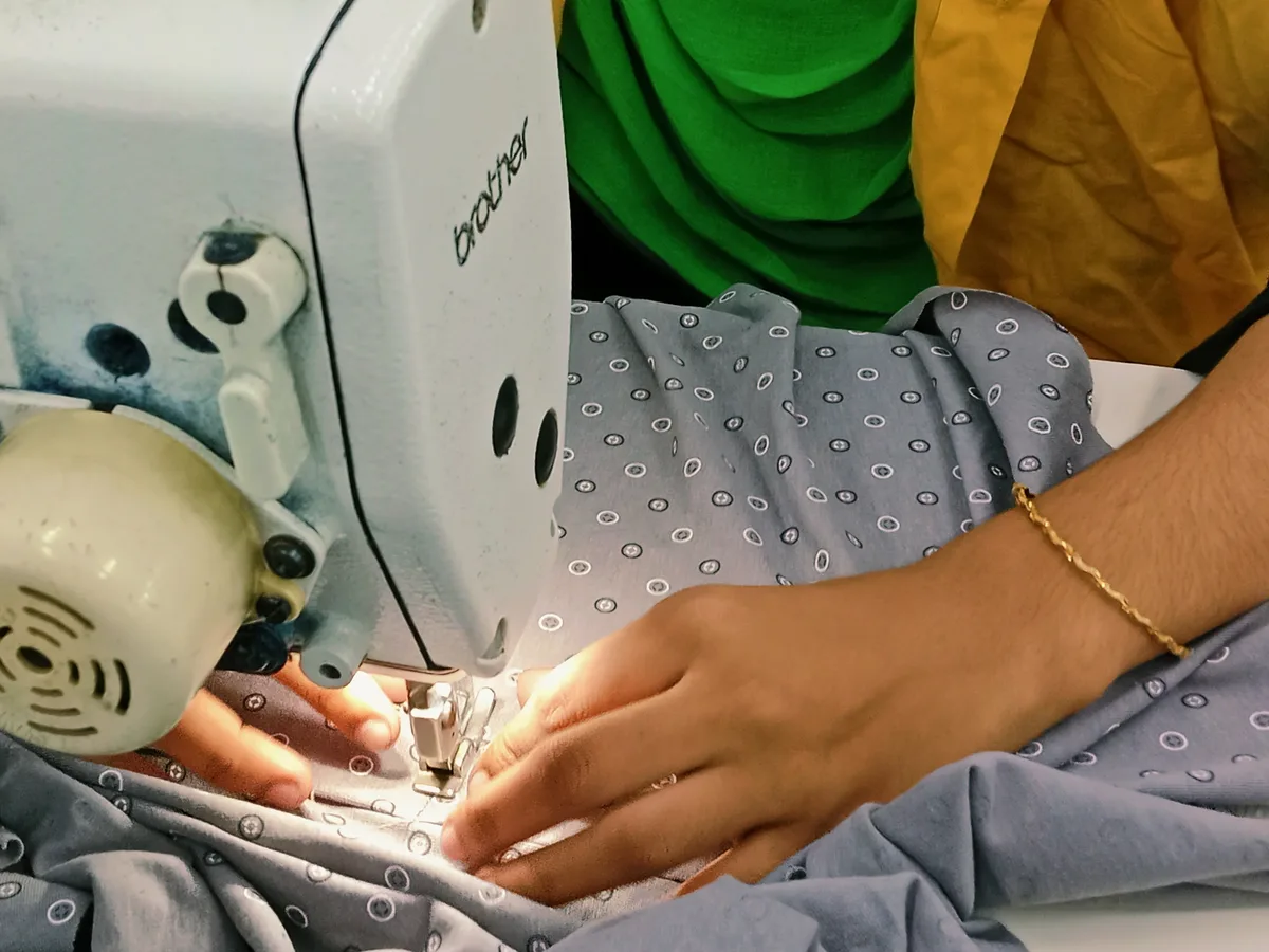 Garment sewing at Shristy Fashion Ltd.