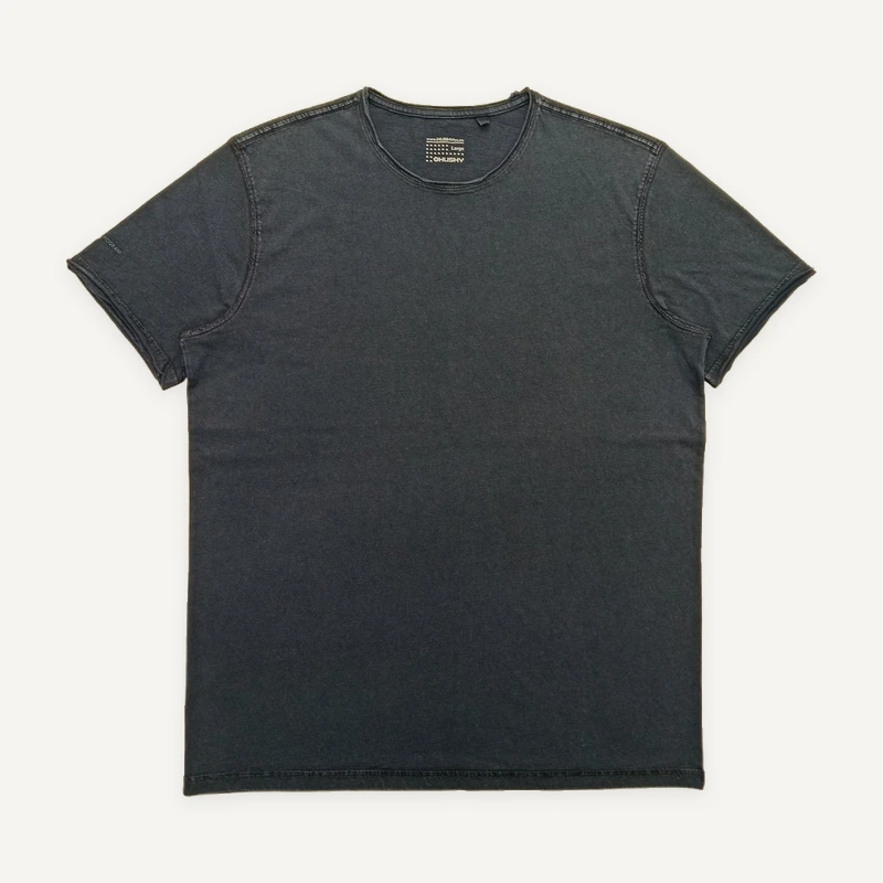 Charcoal short-sleeve T-shirt, front view.